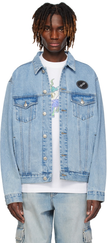Photo: We11done Blue Oversized Denim Jacket