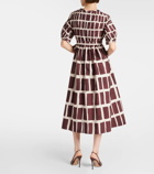 'S Max Mara Printed cotton poplin midi dress