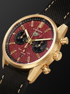 Bamford Watch Department - TAG Heuer Carrera Limited Edition Automatic 42mm 18-Karat Gold and Canvas Watch