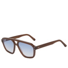 Monokel Jet Sunglasses in Chocolate/Blue Gradient 