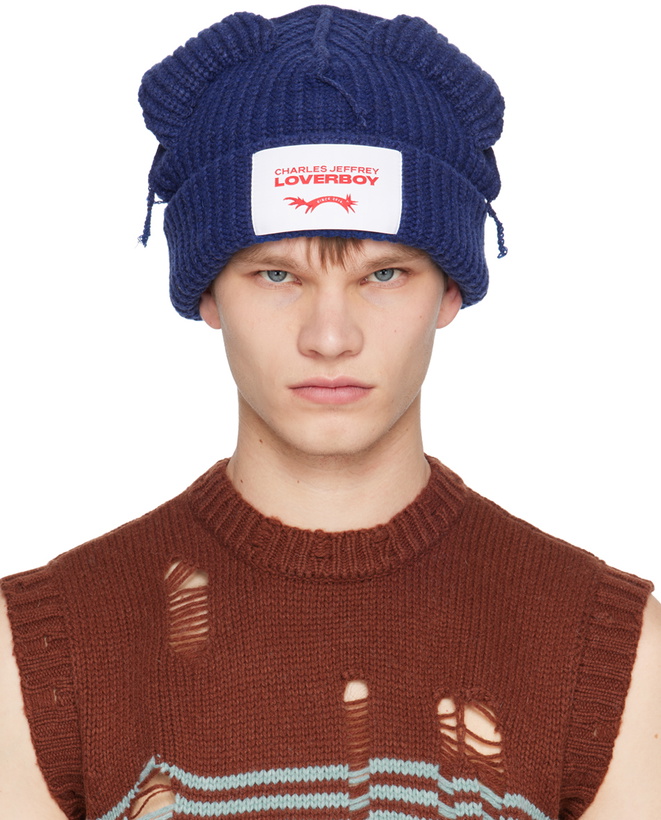 Photo: Charles Jeffrey Loverboy Navy Chunky Ears Beanie