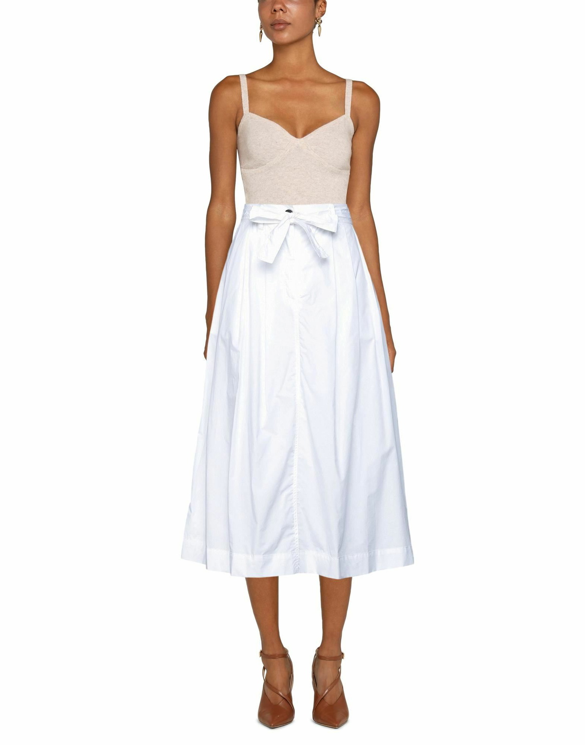 Jucca Womens Midi skirt in White