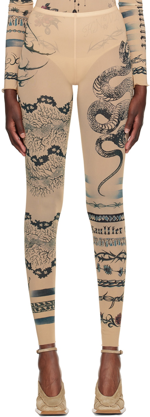 Jean Paul Gaultier White Cutout Leggings Jean Paul Gaultier