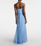 McQueen Silk bustier gown