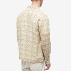 Folk Men's Mini Wave Print Shirt in Tan