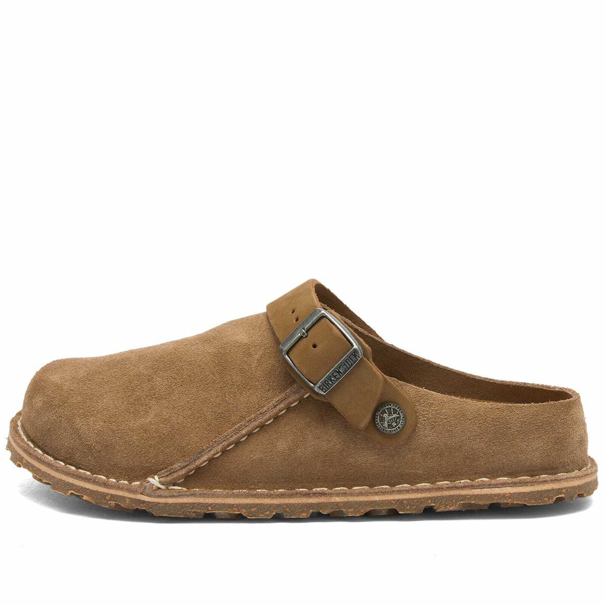 Birkenstock Lutry Premium in Grey Taupe Suede
