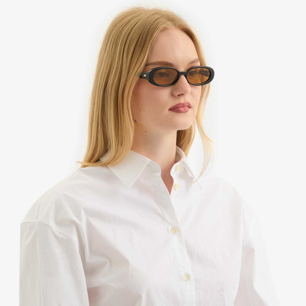 Le Specs Women's Outta Love Sunglasses in Black/Mustard Mono 