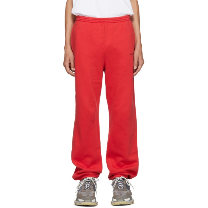 Photo: Balenciaga Red Small Logo Lounge Pants