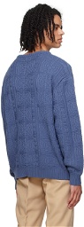 DEVÁ STATES Blue Jacquard Sweater