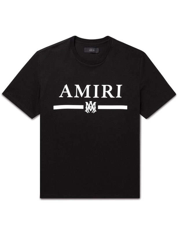 Photo: AMIRI - Logo-Print Cotton-Jersey T-Shirt - Black