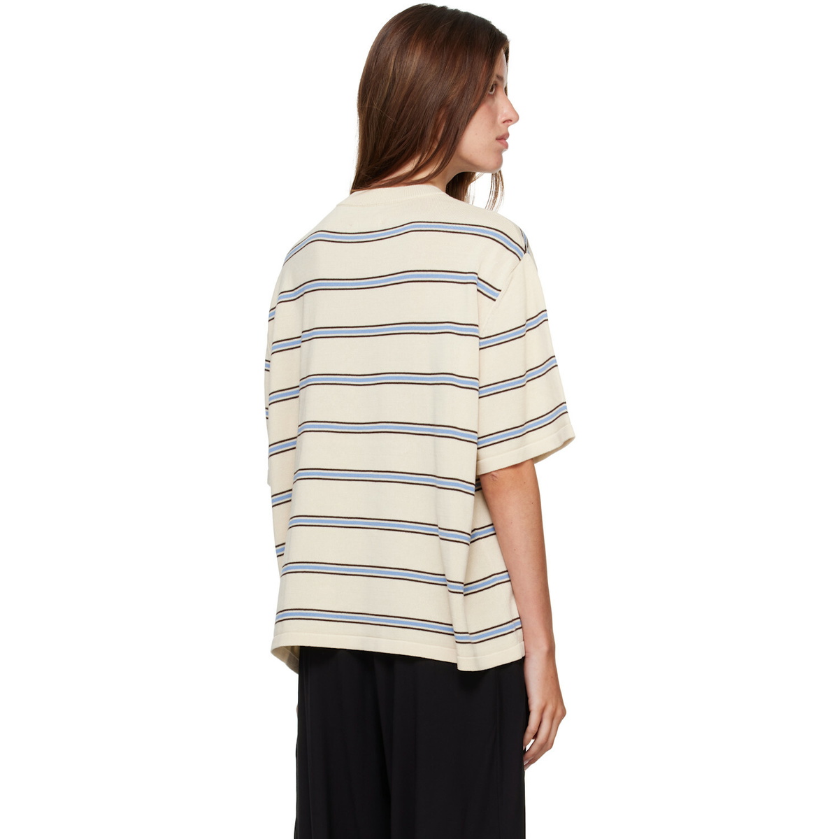 Cordera Off-White Organic Cotton Striped T-shirt