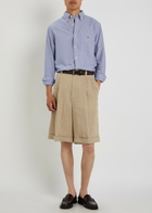 Gant Logo-embroidered Cotton Oxford Shirt Blue