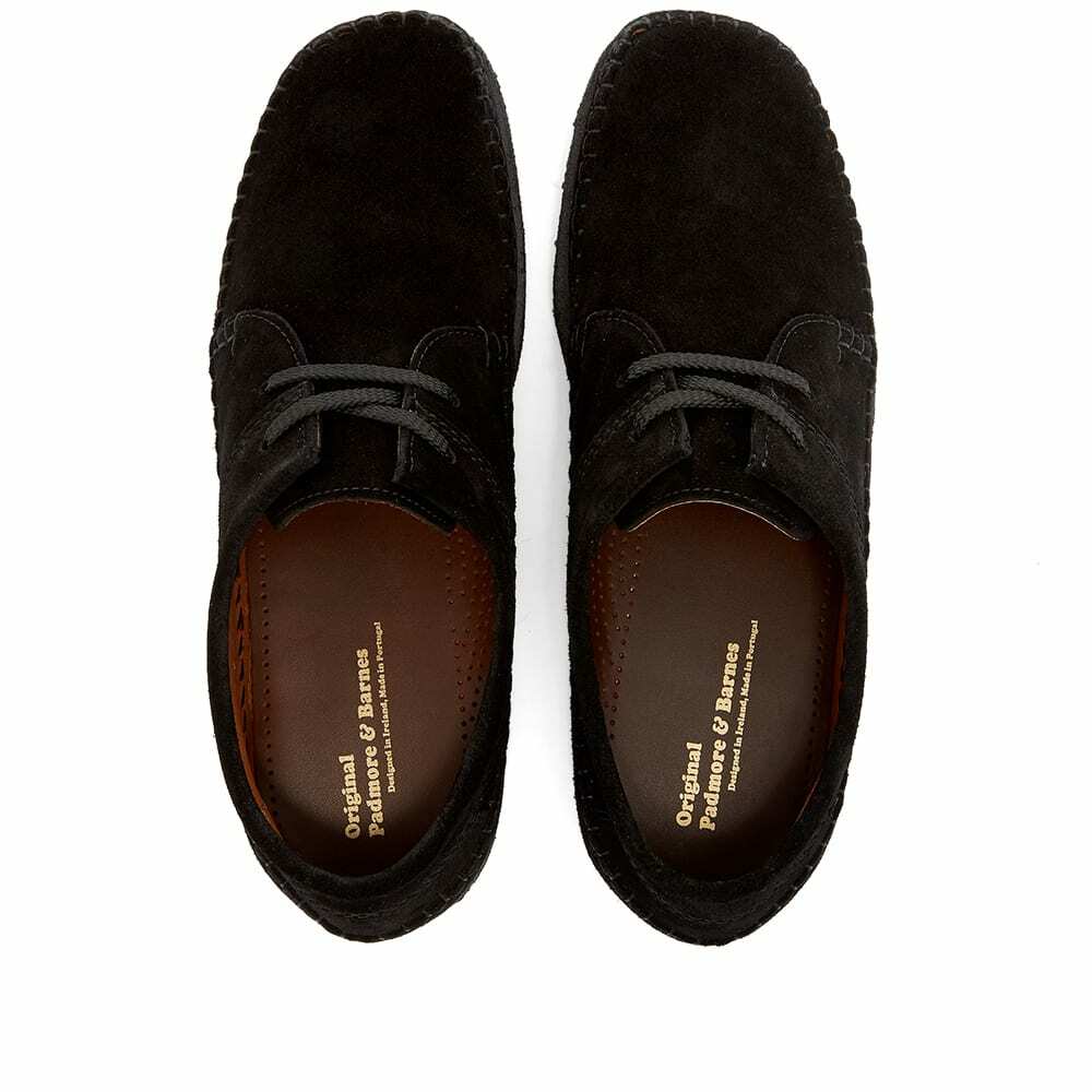 Padmore & Barnes Men's M387 Willow in Black Suede Padmore & Barnes