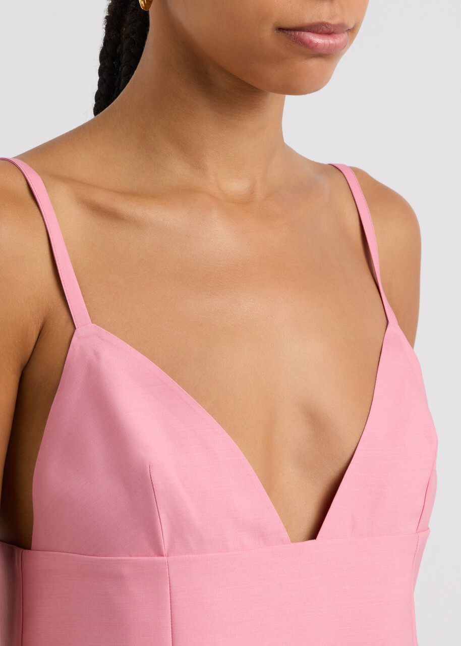 strapless open back dress LULUSAR PINK DIGITAL PRINT SILK COLLECTION| TOP PAKISTANI DRESS BY SHA –  Shaebiz Collection main image 0