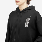 MM6 Maison Margiela Men's Stretched Number Logo Hoodie in Black/White