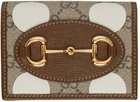 Gucci Beige Horsebit 'Gucci 1955' Card Holder