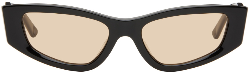 【関税込み】Eckhaus Latta サングラス Eckhaus Latta SSENSE Exclusive Black 'The Tilt' Sunglasses