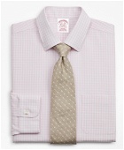 Brooks Brothers Men's Traditional Extra-Relaxed-Fit Dress Shirt, Non-Iron Check | Pink
