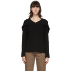 JW Anderson Black V-Neck Cape Sweater