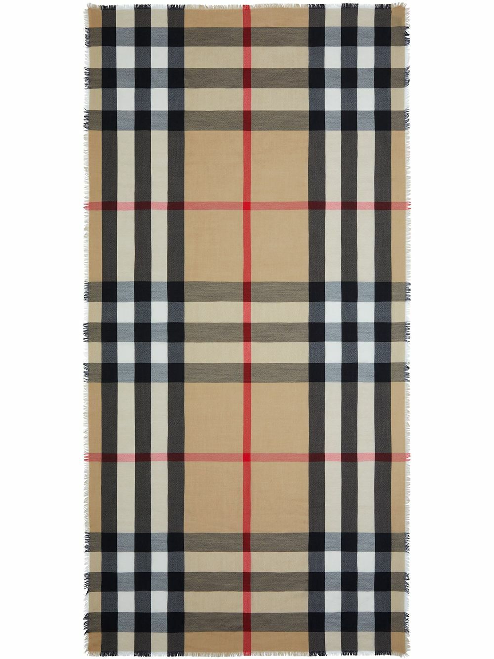 BURBERRY - Half Mega Check Cashmere Scarf Burberry