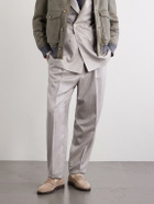 Brunello Cucinelli - Flex Suede Penny Loafers - Neutrals
