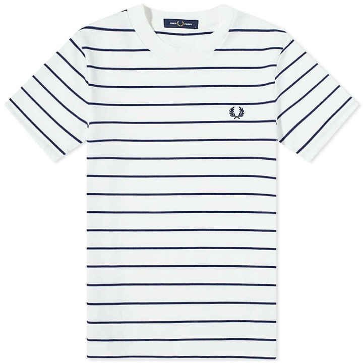 Photo: Fred Perry Authentic Men's Striped T-Shirt in Snow White
