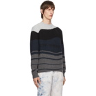 Off-White Black and Grey Intarsia Sweater