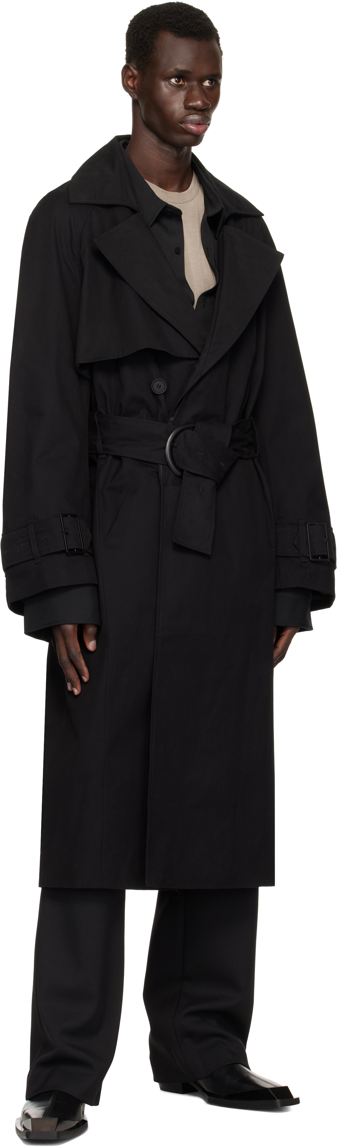 Entire Studios GOODMAN トレンチ　サイズS Entire Studios Black Goodman Trench Coat Entire Studios