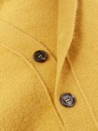 AMI PARIS - Logo-Intarsia Alpaca-Blend Cardigan - Yellow