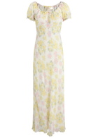 Loveshackfancy Kelila Floral-print Chiffon Maxi Dress Cream