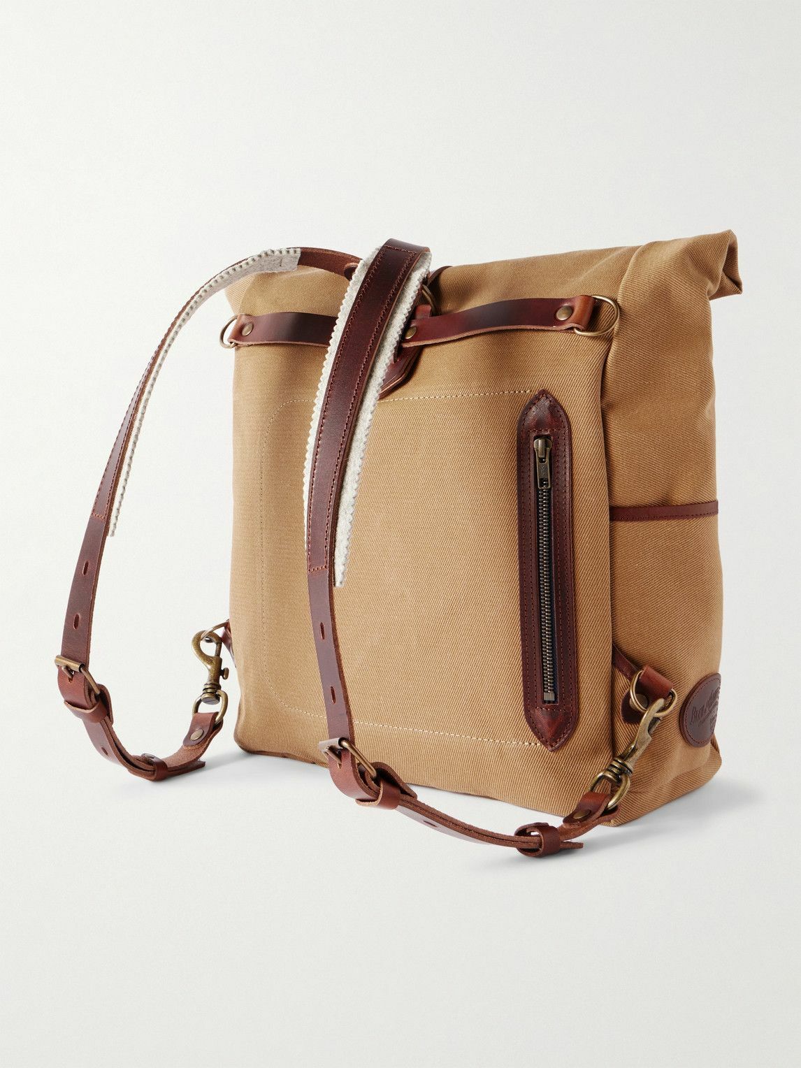 Bleu de Chauffe - Jamy Leather-Trimmed Canvas Backpack