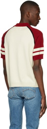 Rhude Off-White & Red Classic Polo