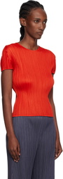 PLEATS PLEASE ISSEY MIYAKE Red Monthly Colors July T-shirt
