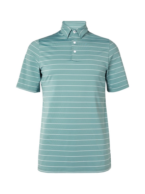 Photo: Kjus Golf - Soren Striped Stretch-Jersey Golf Polo Shirt - Green - IT 46