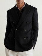 Dunhill - Double-Breasted Cashmere Blazer - Blue