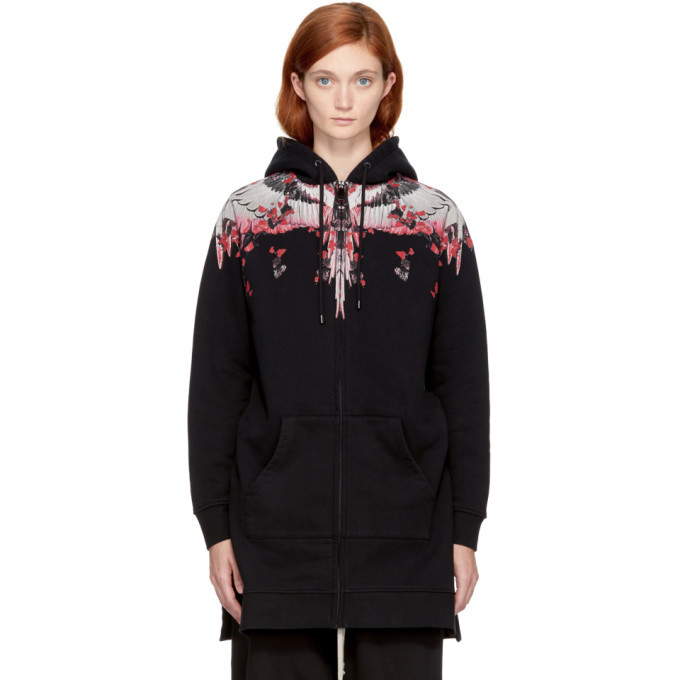 Photo: Marcelo Burlon County of Milan Black and Pink Kolpoke Zip Hoodie