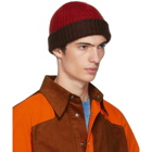 Marni Red and Brown Jersey Beanie
