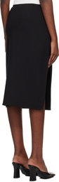 Courrèges Black Oblique Tailored Midi Skirt