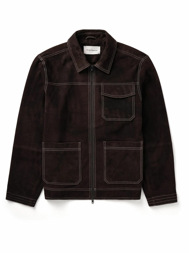 Photo: Oliver Spencer - Suede Jacket - Brown