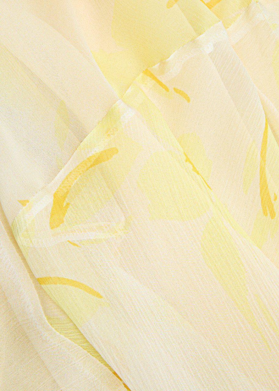 Bec & Bridge Colmar Asymmetric Chiffon Mini Dress Yellow