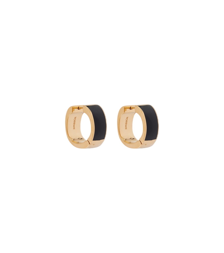 Photo: Toteme Signature enamel gold-plated hoop earrings