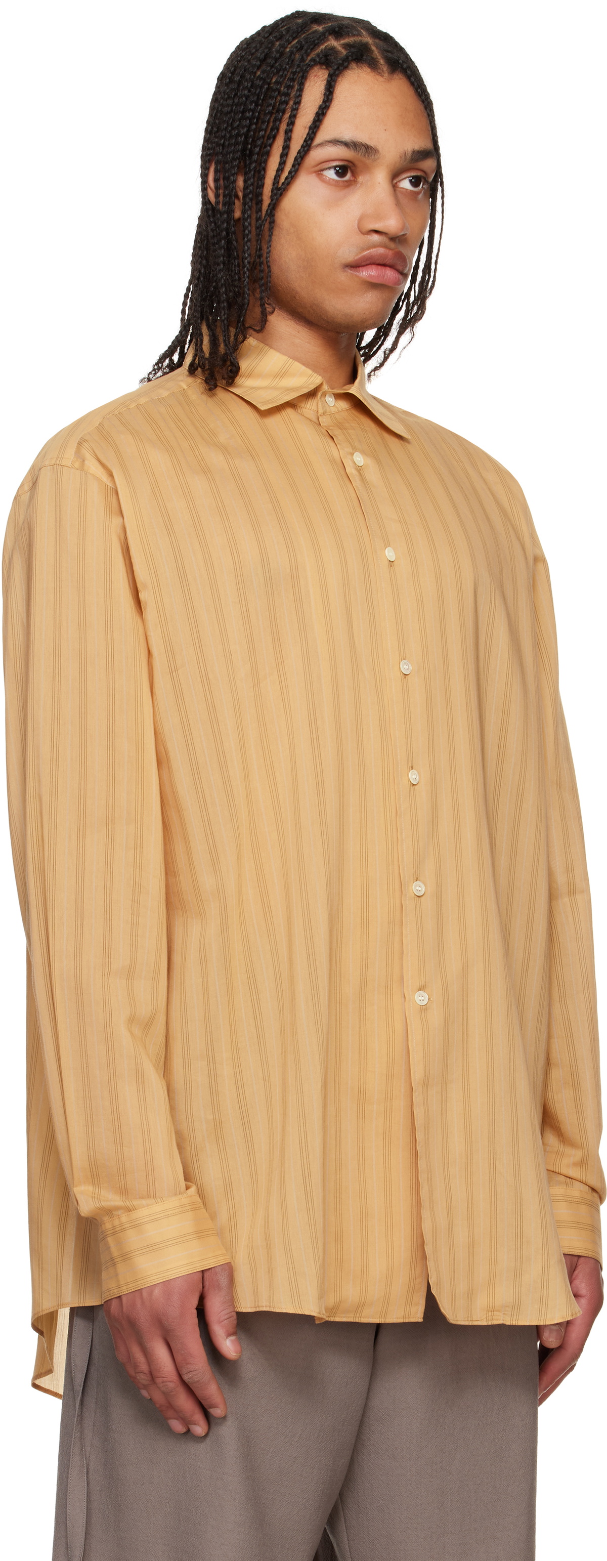 SOSHIOTSUKI Yellow Vintage Lawn Shirt