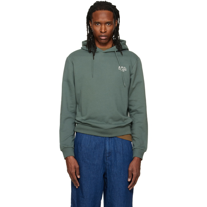 Photo: A.P.C. Green Standard 'Rue Madame' Hoodie