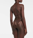 Norma Kamali String metallic bikini bottoms