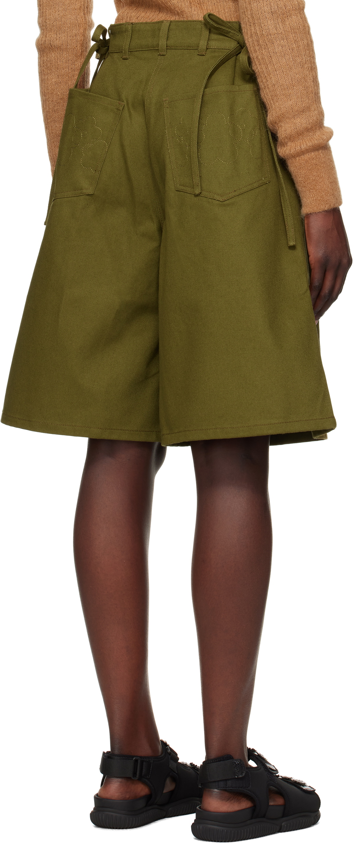 Cecilie Bahnsen Green Annika Denim Shorts