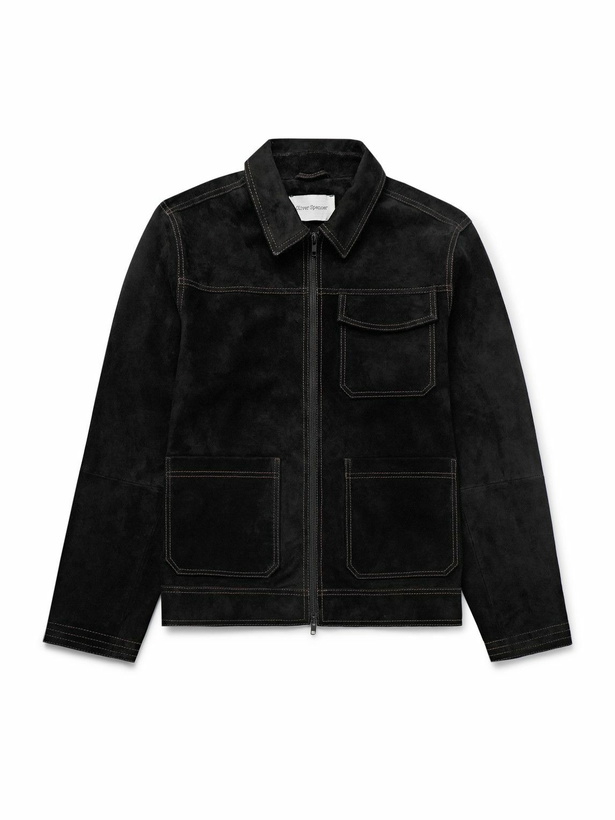Photo: Oliver Spencer - Hardwick Suede Jacket - Black