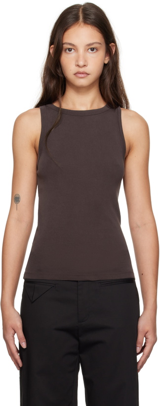 Photo: St. Agni Purple Organic Cotton Bateau Tank Top