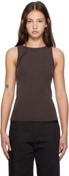 St. Agni Purple Organic Cotton Bateau Tank Top