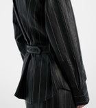 Victoria Beckham Belted leather jacket