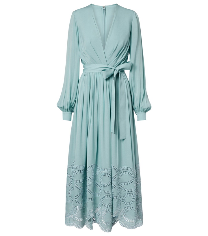 elie saab tulle embroidered midi dress Embroidered Tulle Midi Dress – ELIE SAAB